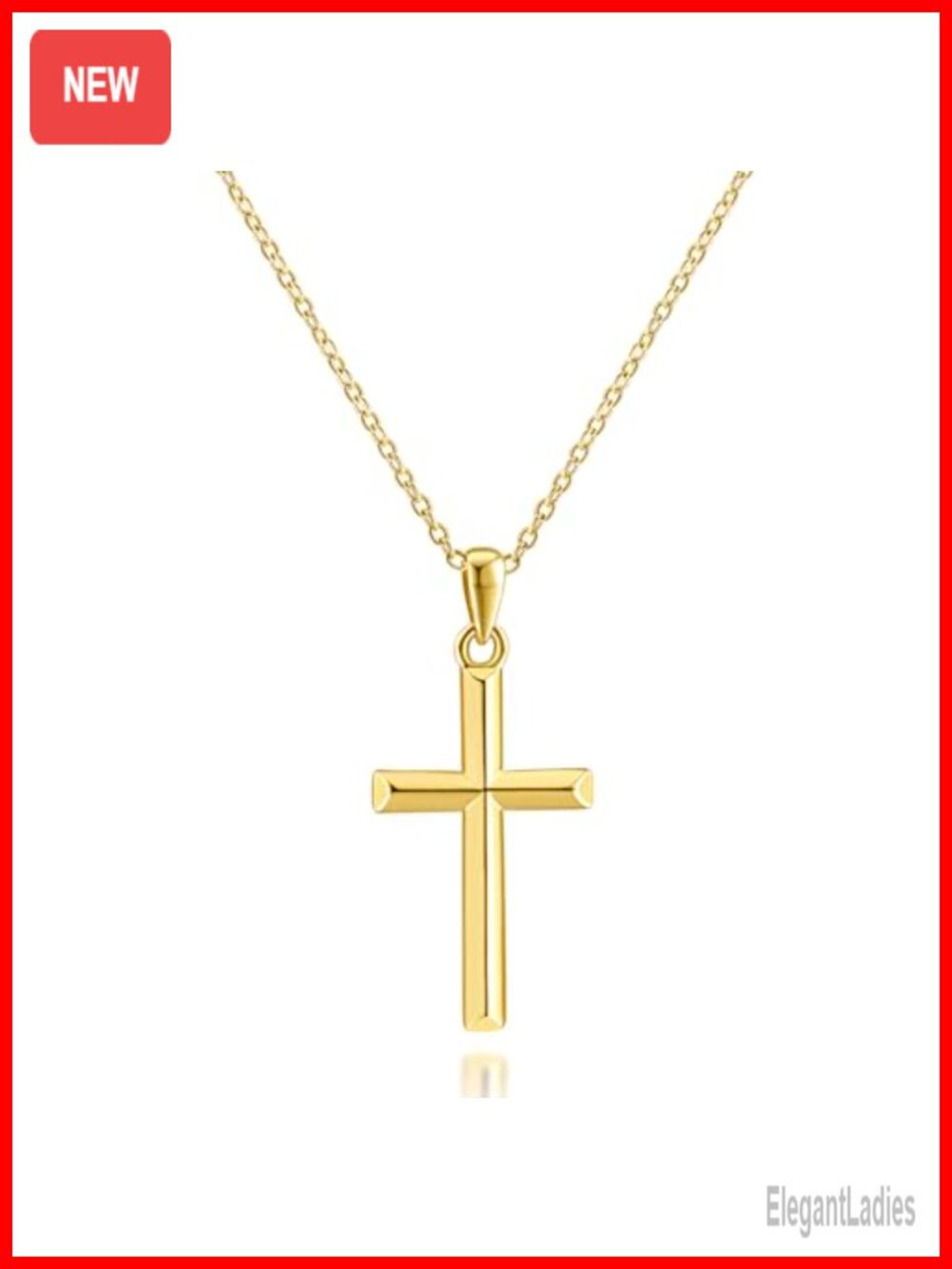 Gold Plated Cross Necklace 14k Gold Plated Pendant Necklace